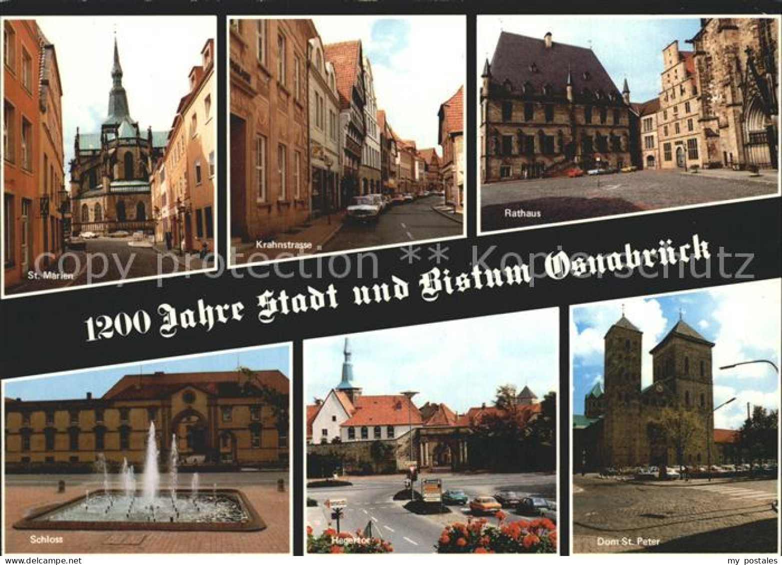 72273172 Osnabrueck Rathaus Krahnstrasse St. Marien St. Peter Schloss  Osnabruec - Osnabrueck