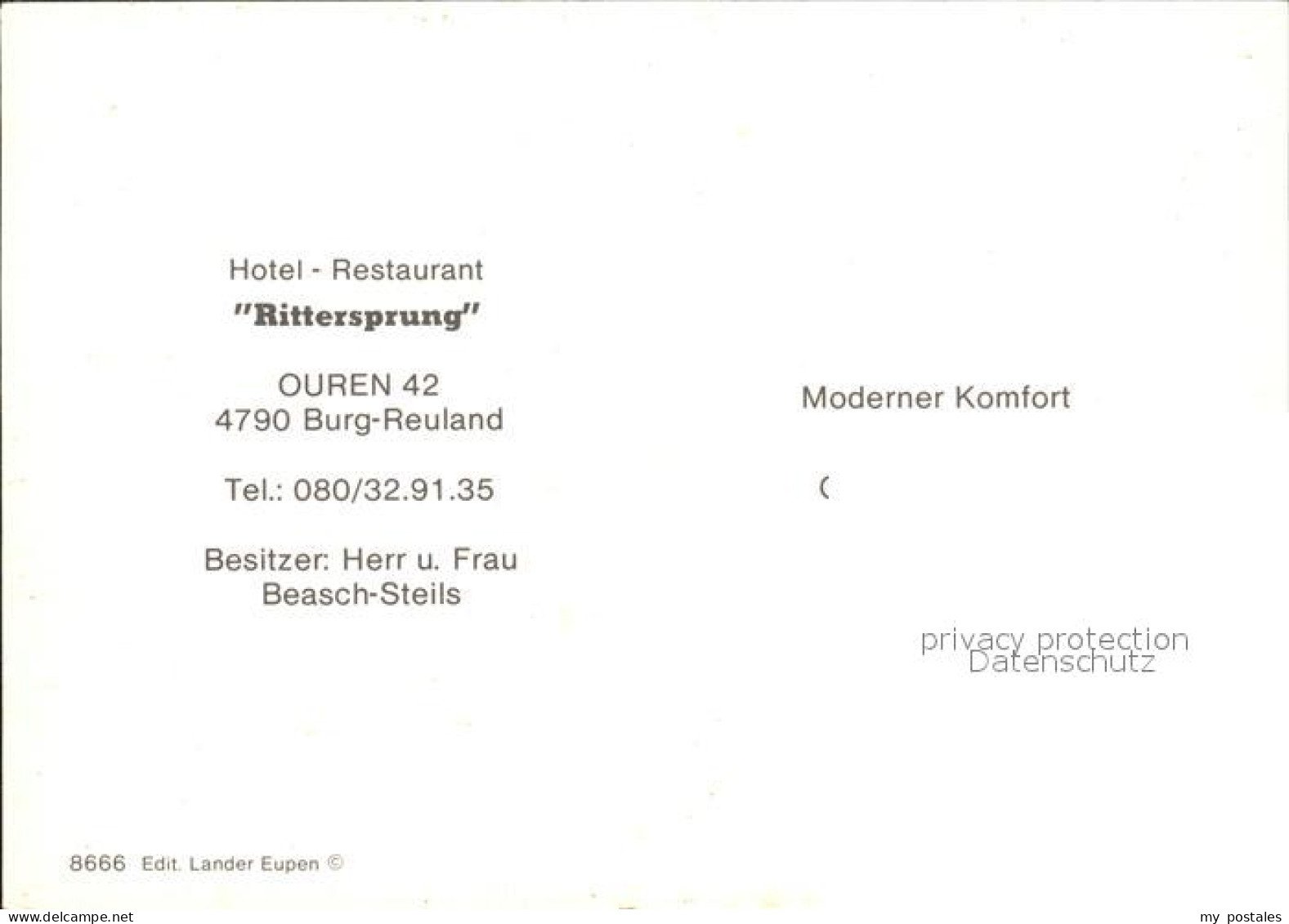 72273166 Burg-Reuland Hotel Restaurant Rittersprung   - Burg-Reuland