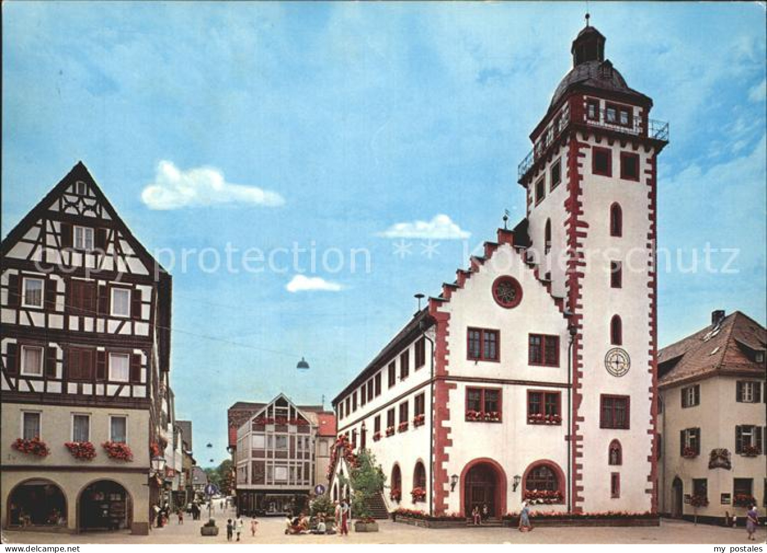 72273062 Mosbach Baden Fachwerkbauten Marktplatz Rathaus Fussgaengerzone  Mosbac - Mosbach