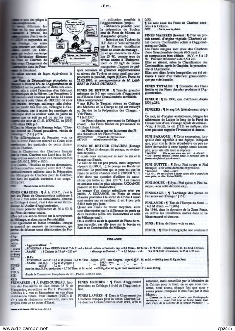 LE SAVOIR FER  -  Glossaire Du Haut-Fourneau Par Jacques Corbion  -  Environ 500 Pages  -  La Bible De La Métallurgie ! - Lorraine - Vosges