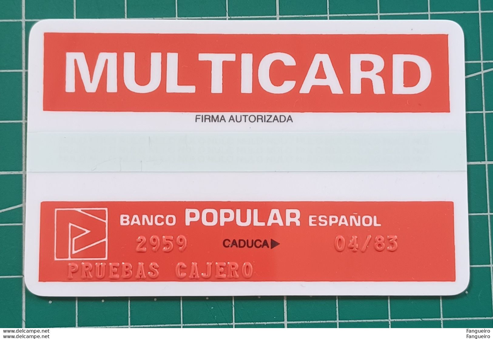 SPAIN CREDIT CARD MULTICARD BANCO POPULAR 04/83 - Credit Cards (Exp. Date Min. 10 Years)