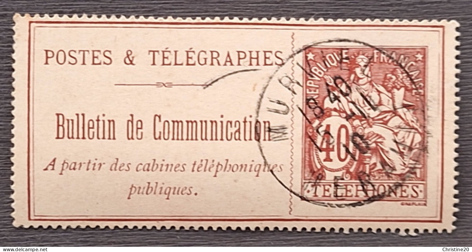 France 1900/06 N°26 Foncé Ob TB - Telegrafi E Telefoni