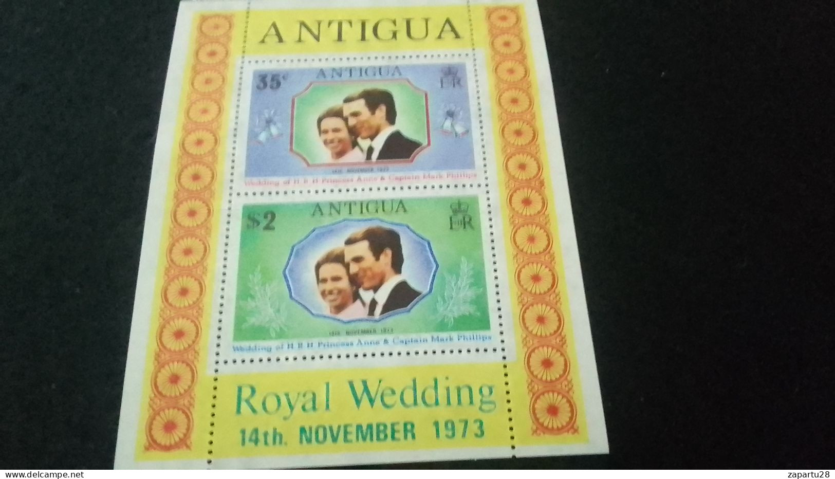 ANTİGUA- 1973-   1$    BLOCK   DAMGASIZ - Anguilla (1968-...)