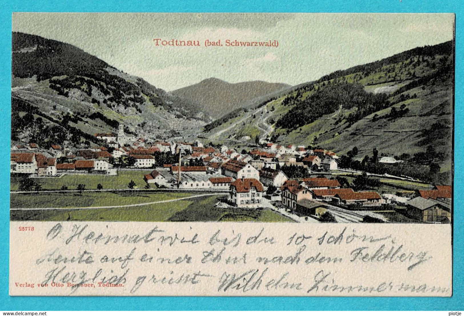 * Todtnau (Baden Wuerttemberg - Deutschland) * (Verlag Von Otto Bernauer 25778) Bad. Schwarzwald, Panorama, Old - Todtnau