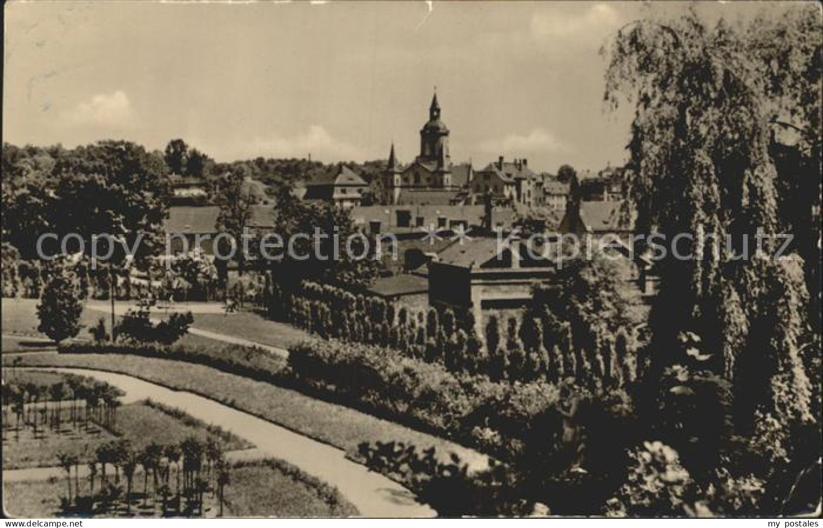 72272375 Meerane Blick Auf Den Rosengarten Und Die Stadt Meerane - Meerane