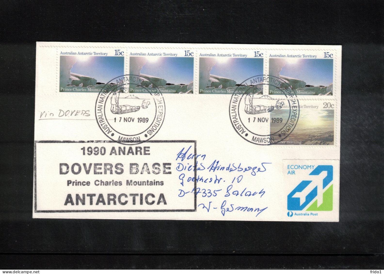 Australian Antarctic Territory 1989 Antarctica - Base Mawson - Dovers Base - Prince Charles Mountains - Bases Antarctiques