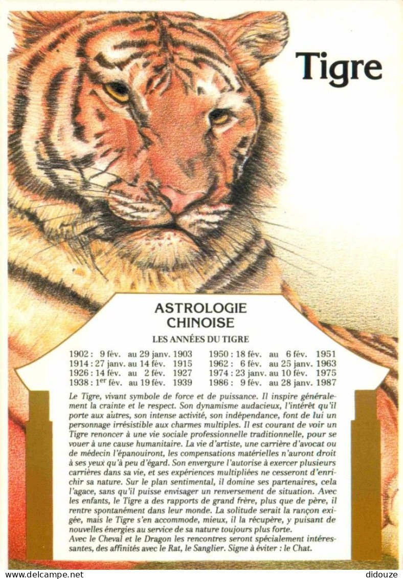 Animaux - Fauves - Tigre - Tiger - Astrologie Chinoise - Les Années Du Tigre - Illustration De S Lazourenko - CPM - Cart - Tijgers