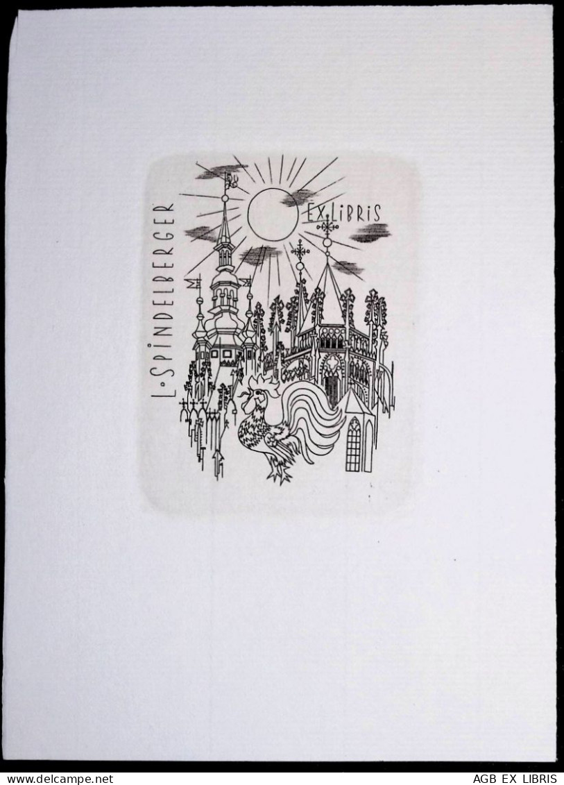 EX LIBRIS JIRI ANTONIN SVENGSBIR  Per L SPINDELBERGER L40-B01 EXLIBRIS - Ex-libris