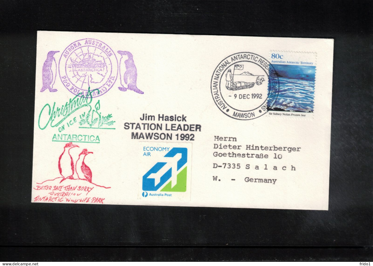 Australian Antarctic Territory 1992 Antarctica - Base Mawson - Ship Aurora Australis - Christmas - Onderzoeksstations