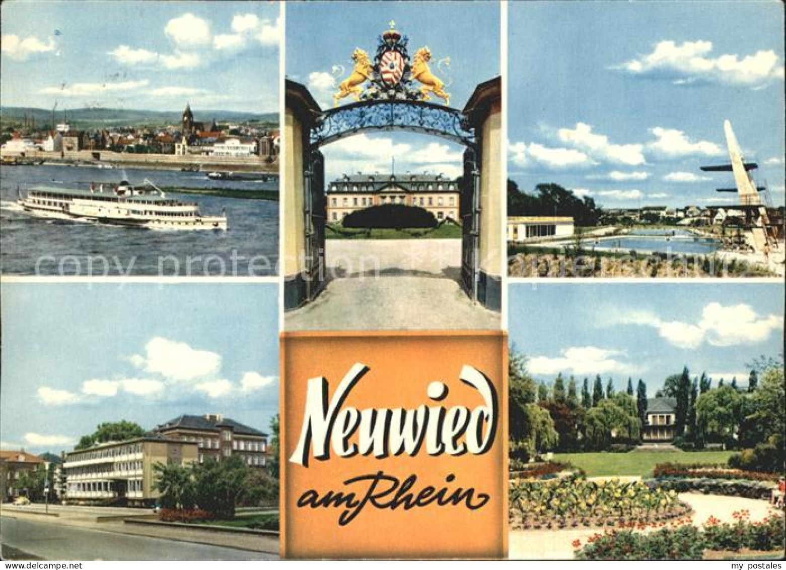 72271722 Neuwied Rhein Faehre Schwimmbad Schloss Park  Neuwied - Neuwied