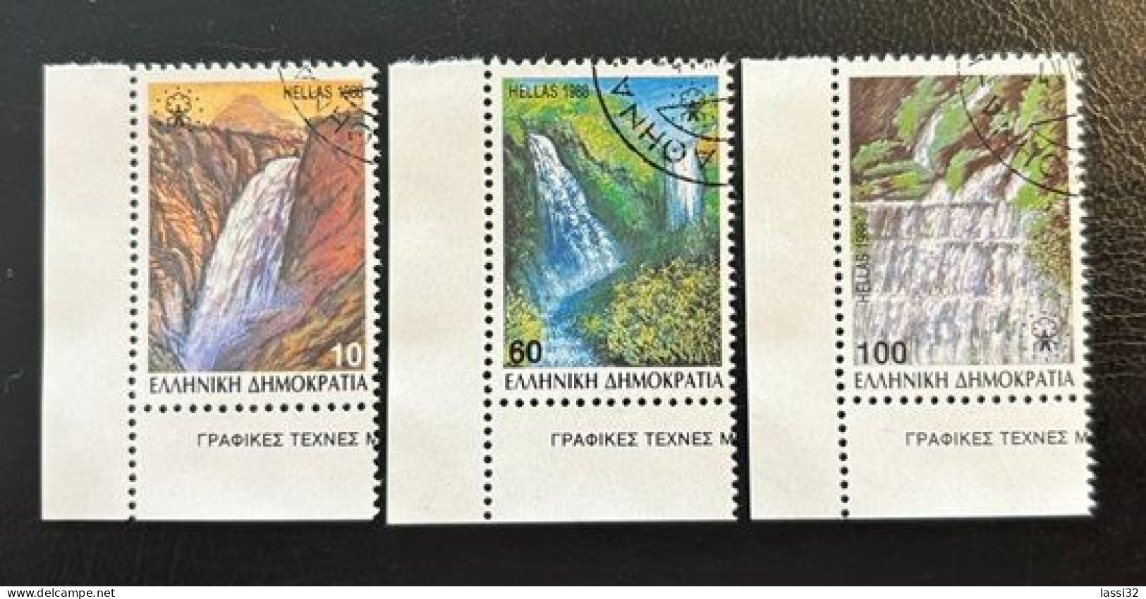 GREECE, 1988 , WATERFALLS, USED - Usati