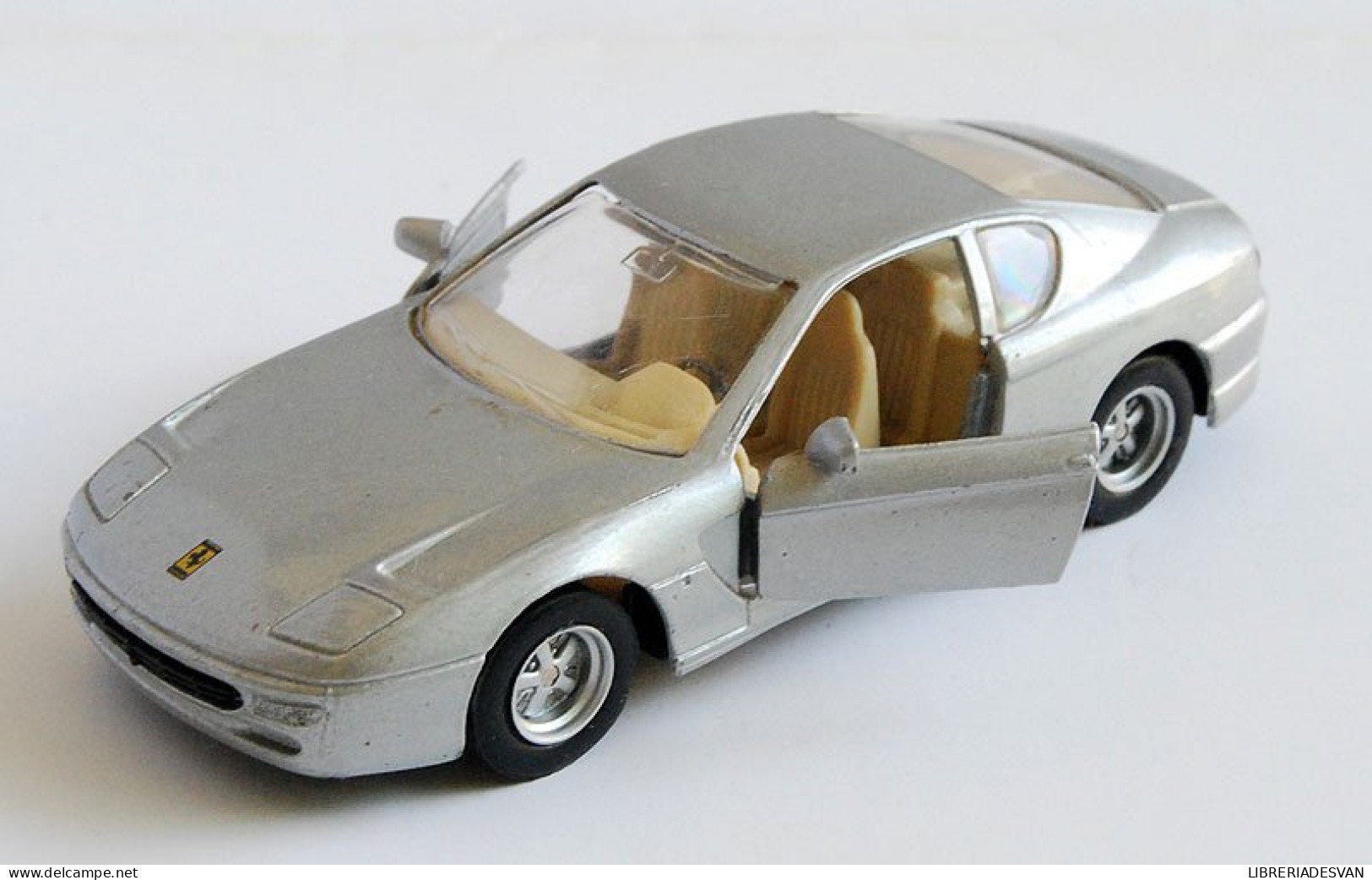 Coche Miniatura Metal Ferrari 456GT Gris Metalizado Escala 1/39 De Maisto - Sonstige & Ohne Zuordnung