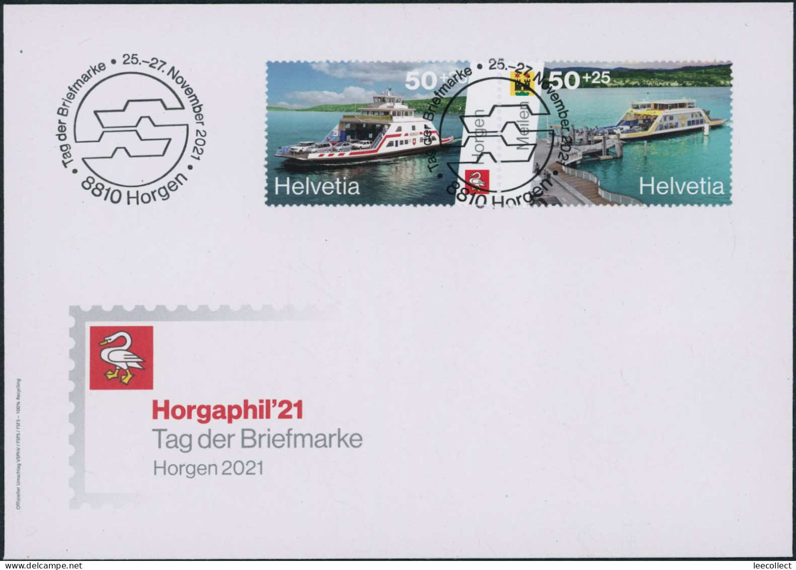 Suisse - 2021 - Tag Der Briefmarke • Horgen - Blockausschnitte - Brief - Sonderstempel Voll - Briefe U. Dokumente