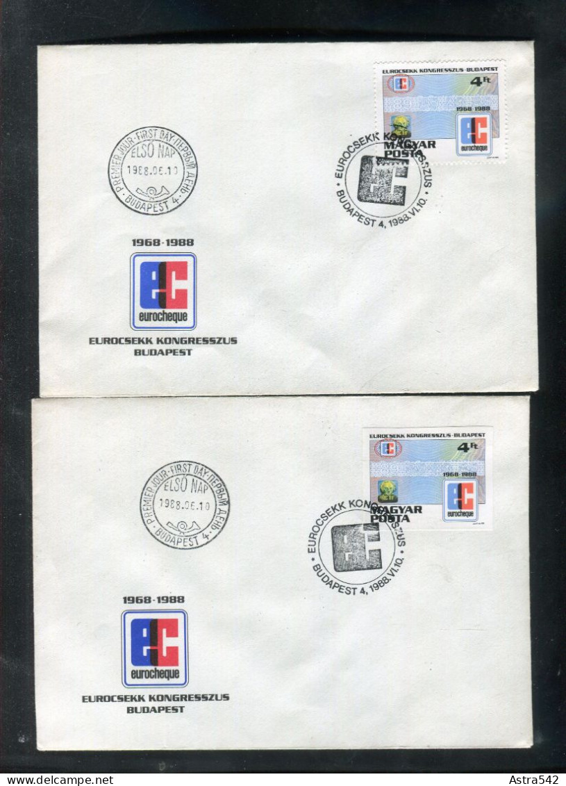 "UNGARN" 1988, Mi. 3965A Und 3965B (ungezaehnt) Auf 2 FDC (A0084) - FDC
