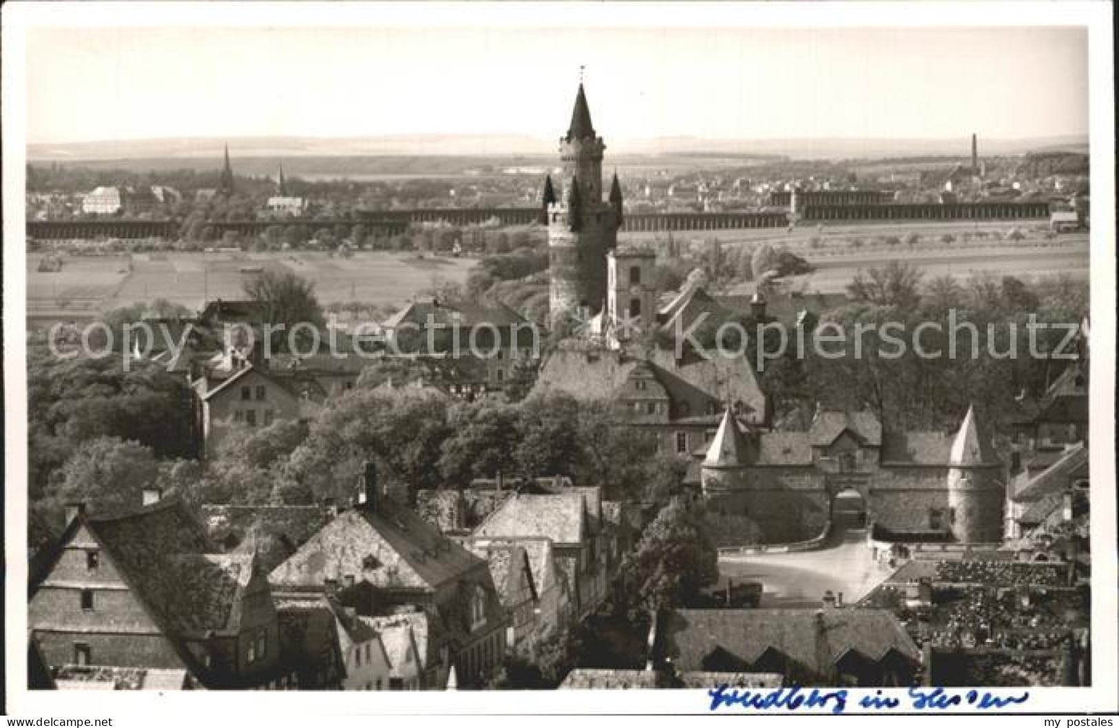 72278296 Friedberg Hessen Burg Mit Blick Auf Bad Nauheim Friedberg - Friedberg