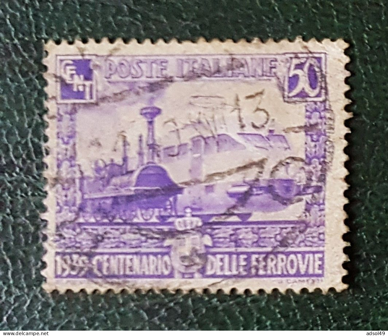 Italia 1939 - Centenario Delle Ferrovie Italiane Usato - Oblitérés