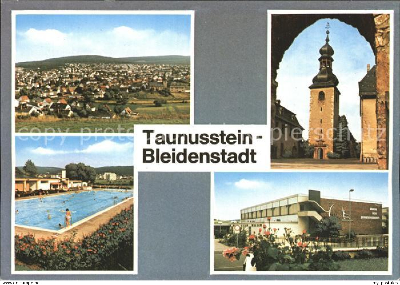 72277449 Bleidenstadt Schwimmbad Tor Turm  Taunusstein - Taunusstein