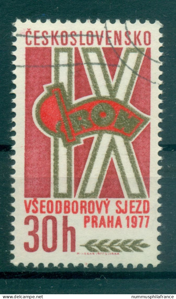 Tchécoslovaquie 1977 - Y & T N. 2210 - Congrès Des Syndicats (Michel N. 2374) - Used Stamps