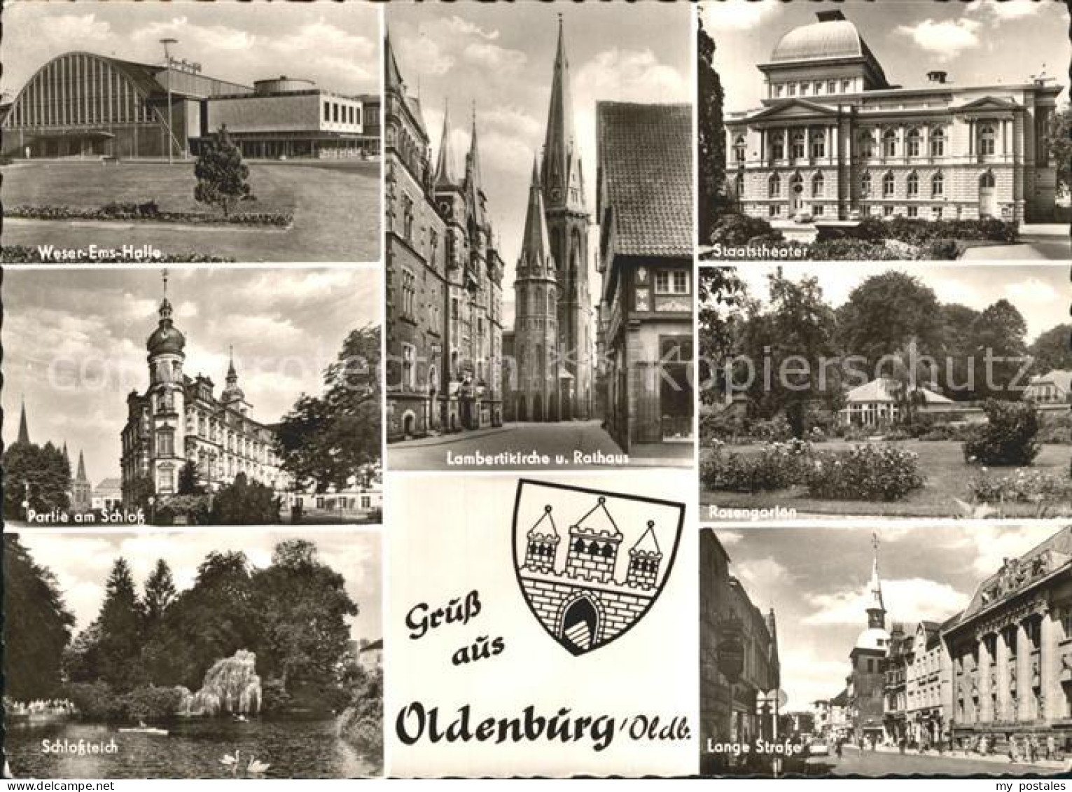 72277154 Oldenburg Niedersachsen Staatstheater Lange-Strasse Schlossteich Schlos - Oldenburg