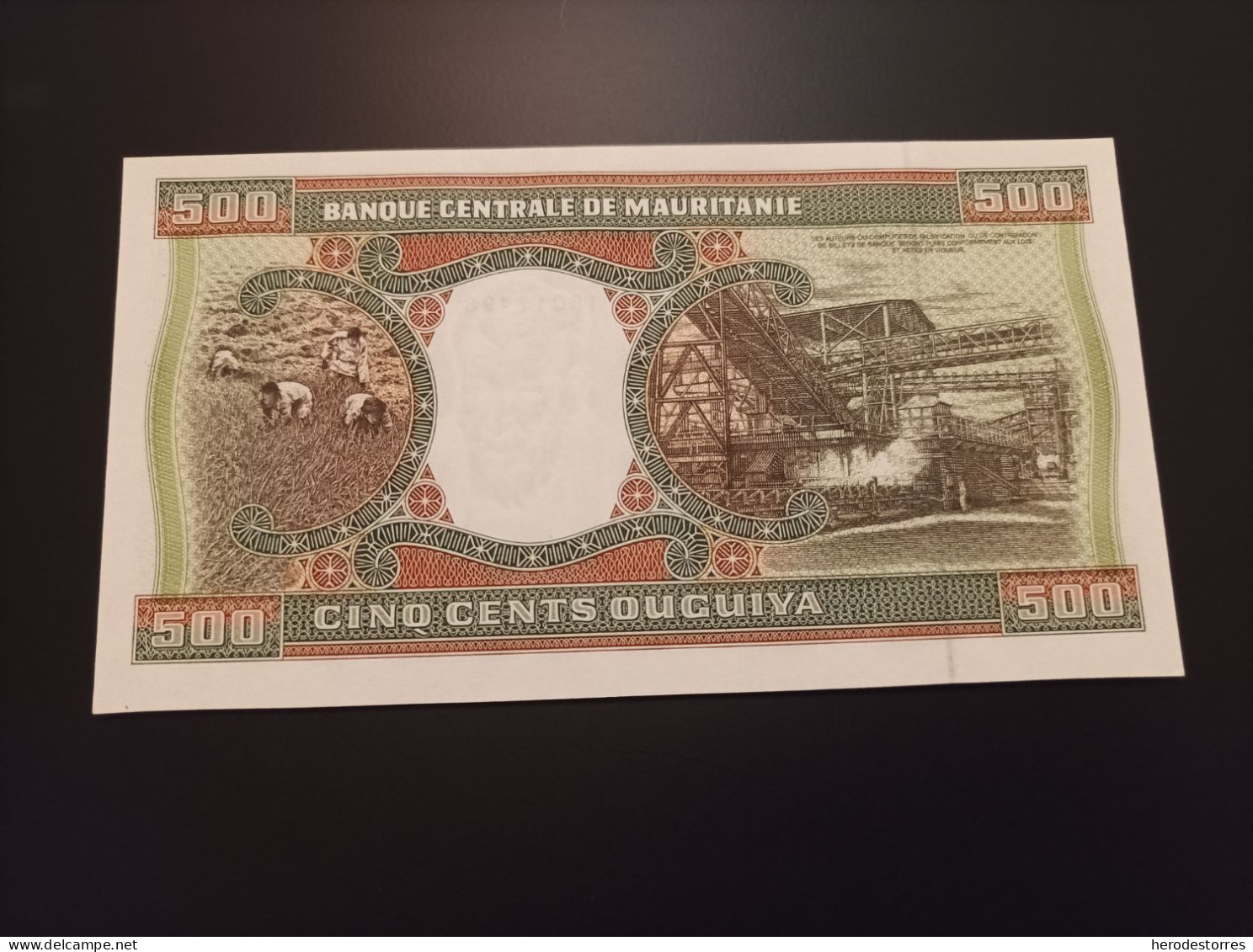 Billete De Mauritania De 500 Ouguiya, Año 1996, UNC - Mauritania