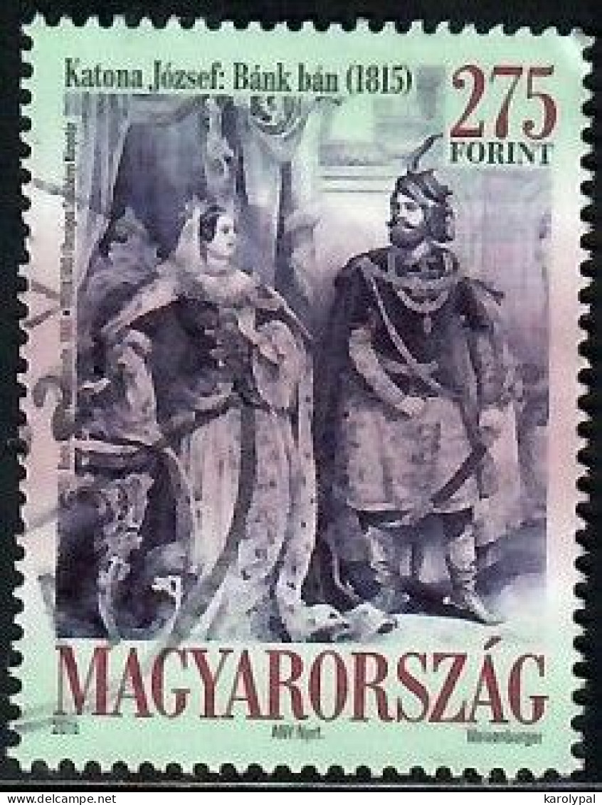 Hungary, 2015, Used, 200th Anniversary Of Bánk Bán, Play By Jozsef Katona Mi. Nr.5765 - Oblitérés