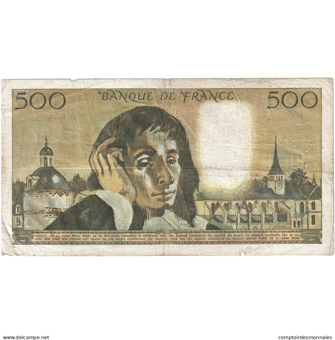 France, 500 Francs, Pascal, 1971, M.25, TB, Fayette:71.6, KM:156b - 500 F 1968-1993 ''Pascal''