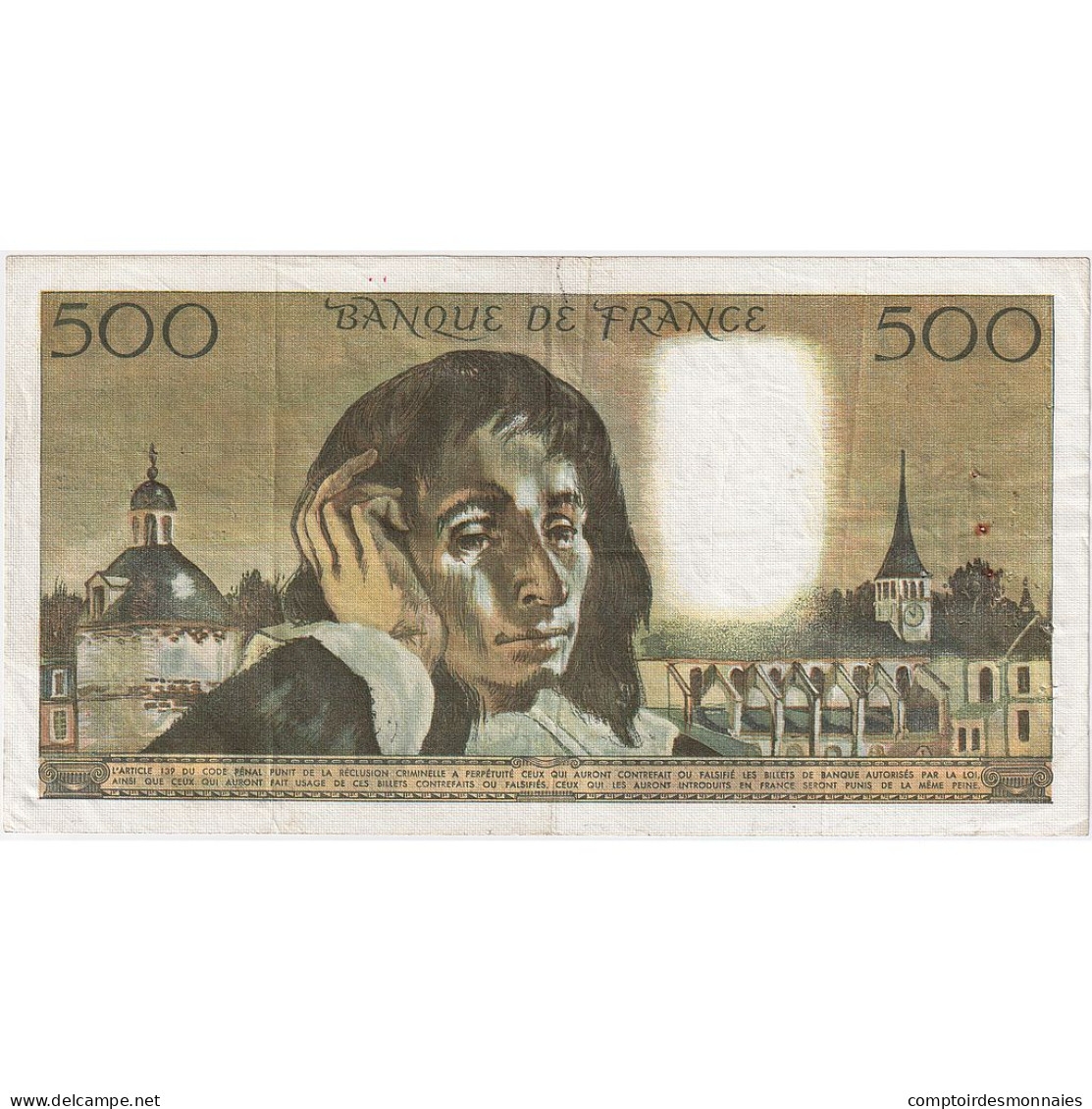France, 500 Francs, Pascal, 1971, C.26, TB+, Fayette:71.7, KM:156b - 500 F 1968-1993 ''Pascal''