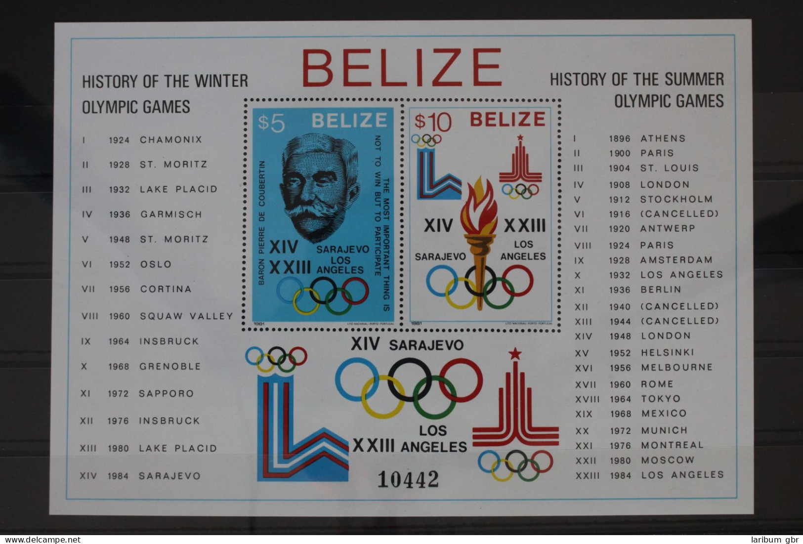 Belize Block 36 Mit 569-570 Postfrisch #WZ898 - Belice (1973-...)