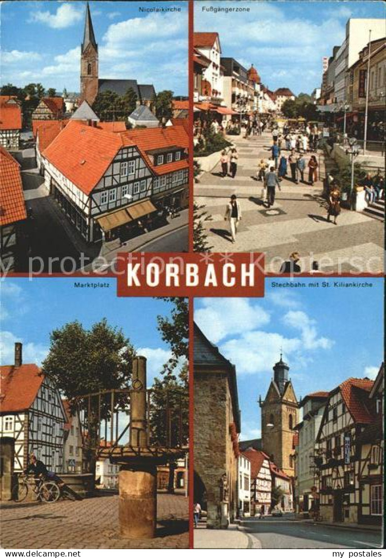 72274800 Korbach Marktplatz Nicolaikirche Stechbahn  Korbach - Korbach