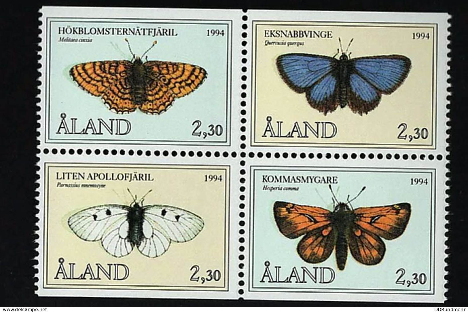 1994 Butterflies Michel AX 82-85 Stamp Number AX 78-81 Yvert Et Tellier AX 82-85 LaPe Finnland AX 82-85 Xx MNH - Ålandinseln