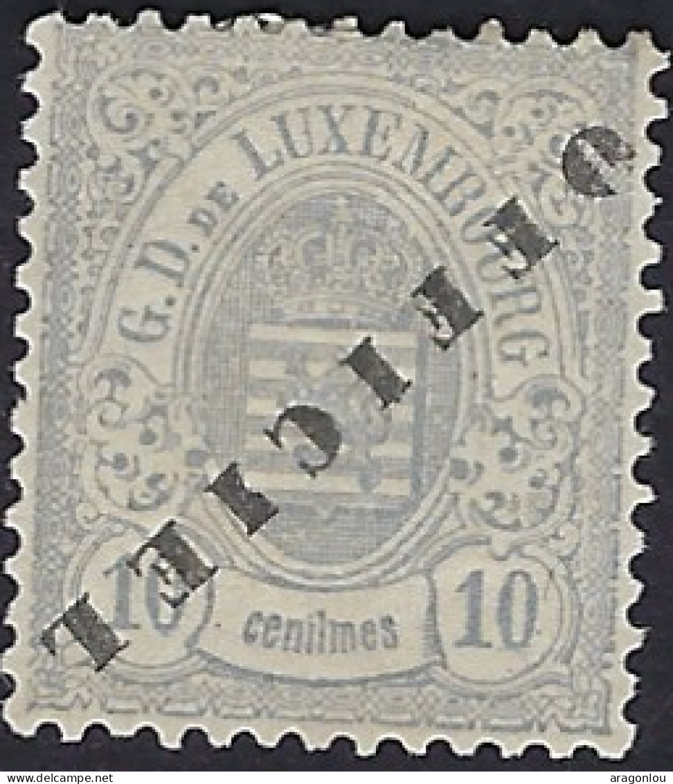 Luxembourg - Luxemburg - Timbre   1878   10C.   *   Officiel   Renvesé   Michel 15 IIA   VC.125,- - 1859-1880 Armoiries