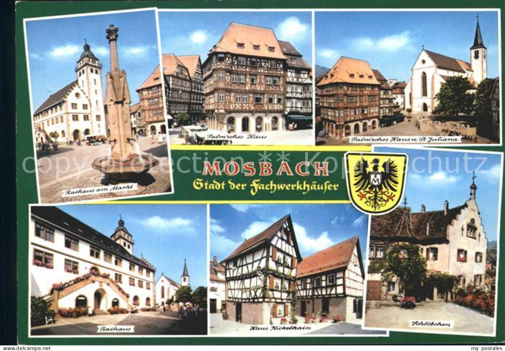 72270584 Mosbach Baden Stadt Der Fachwerkhaeuser Rathaus Markt Palmsches Haus Ki - Mosbach