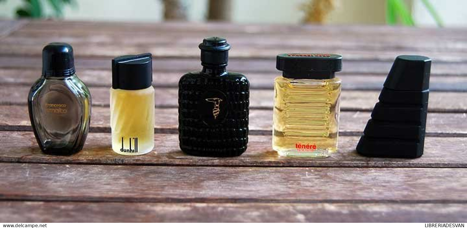 Estuche Con 5 Perfumes Miniatura ALW. Francesco Smalto, Dunhill, Trussardi, Ténéré By Paco Rabanne Y Lorenzo - Non Classés