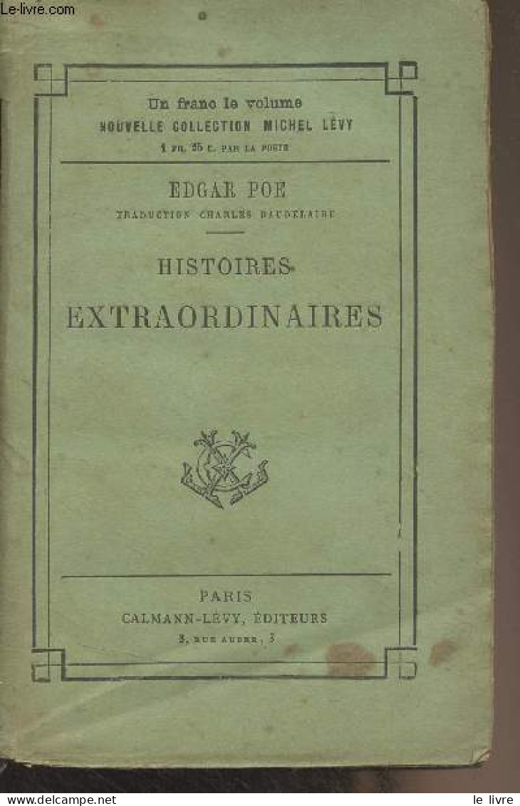 Histoires Extraordinaires - Collection Michel Lévy - Poe Edgar - 0 - Other & Unclassified