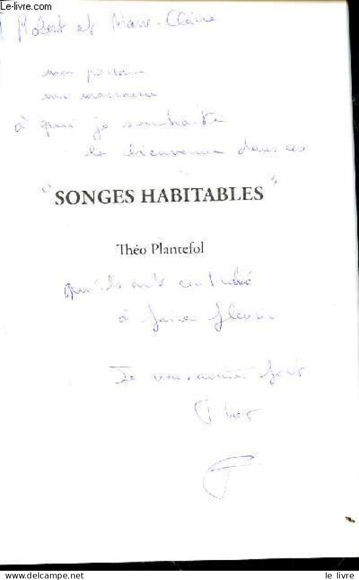 Songes Habitables - Dédicace De L'auteur - Collection " Bookleg N°188 ". - Plantefol Théo - 2023 - Libros Autografiados