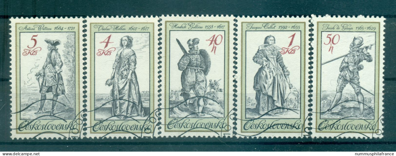 Tchécoslovaquie 1983 - Y & T N. 2561/65 - Costumes D'époque (Michel N. 2742/46) - Gebraucht