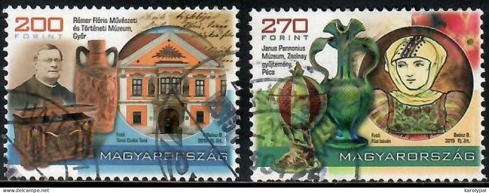 Hungary, 2015, Used,  Hungarian Museuns Mi. Nr.5782-3, - Gebraucht