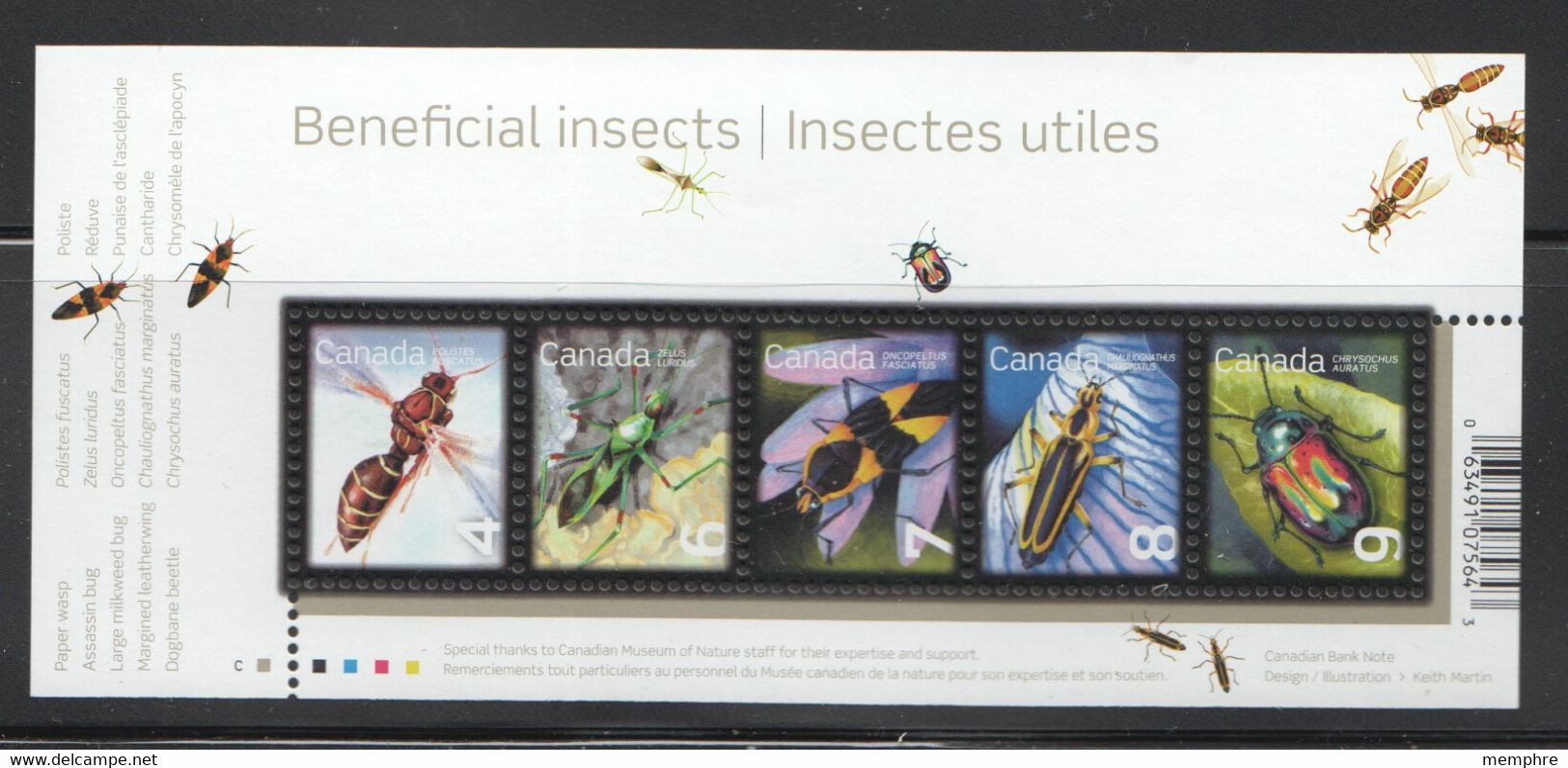 2010 Beneficial Insects  Souvenir Sheet Sc 2409  MNH - Nuevos