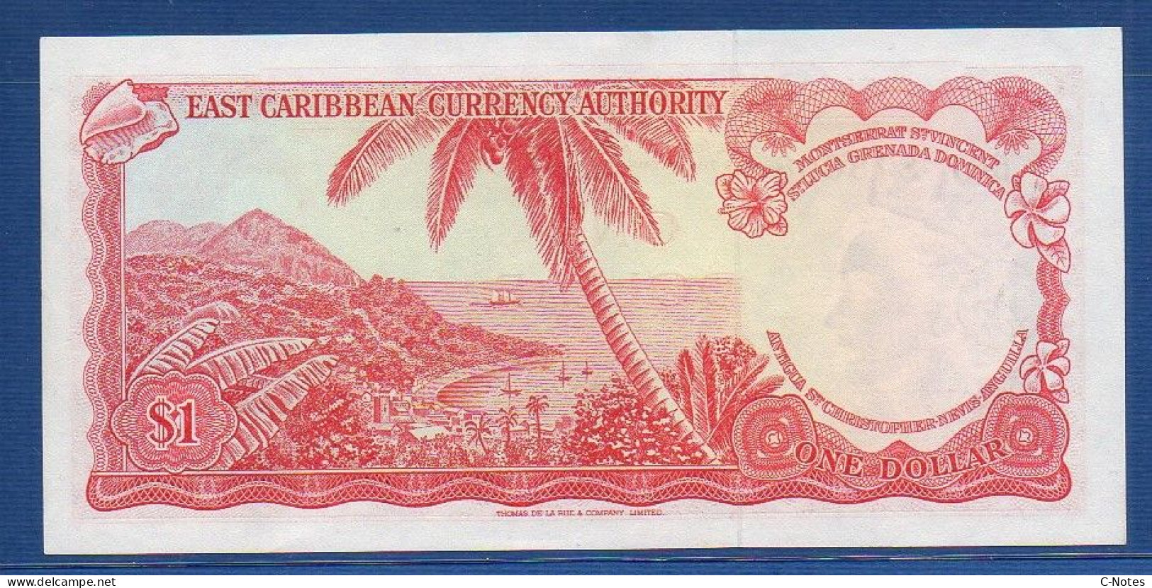 EAST CARIBBEAN STATES - Antigua - P.13h – 1 Dollar ND (1965) UNC-, S/n B87 878608 - Caribes Orientales