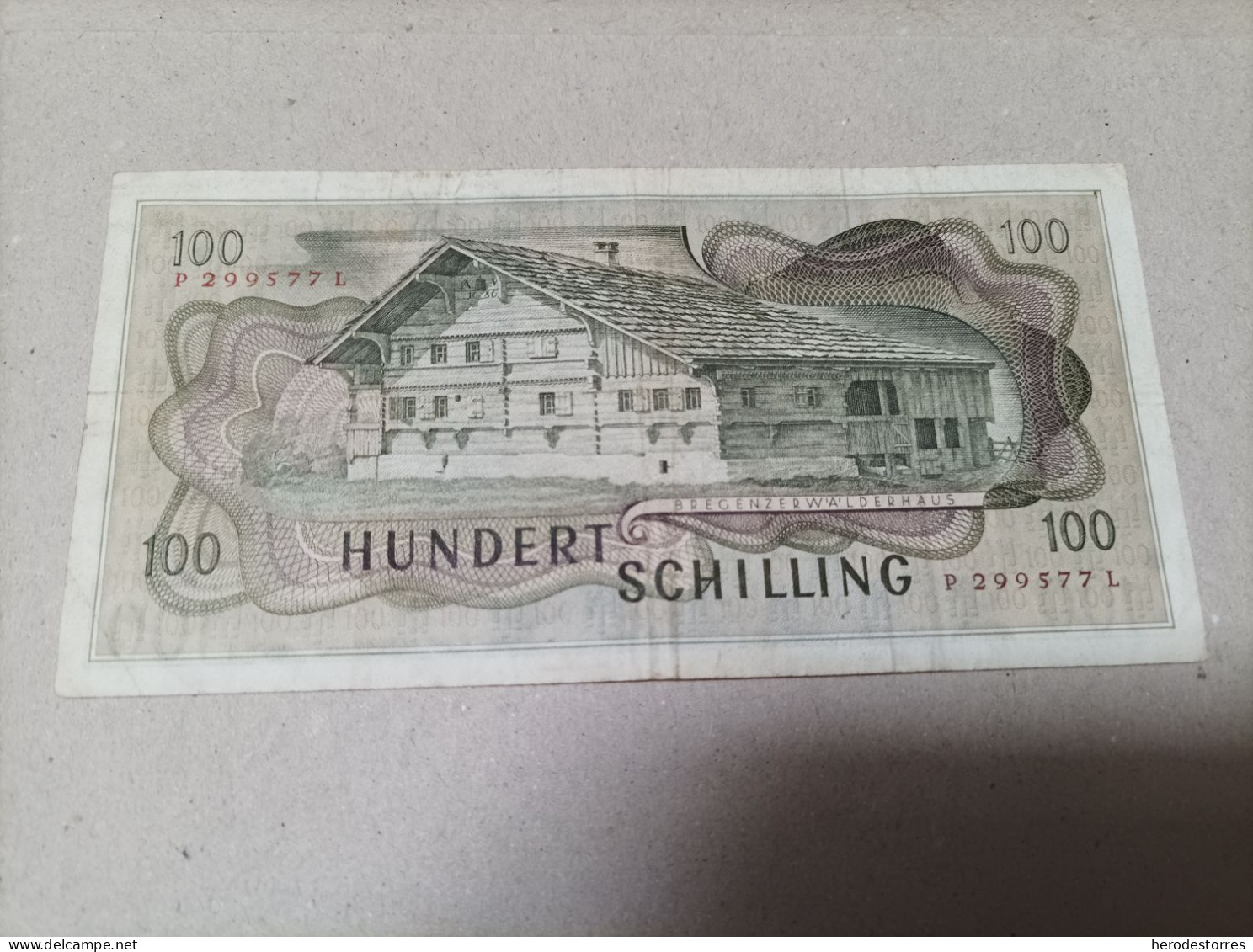 Billete Austria 100 Shiling, Año 1969 - Austria