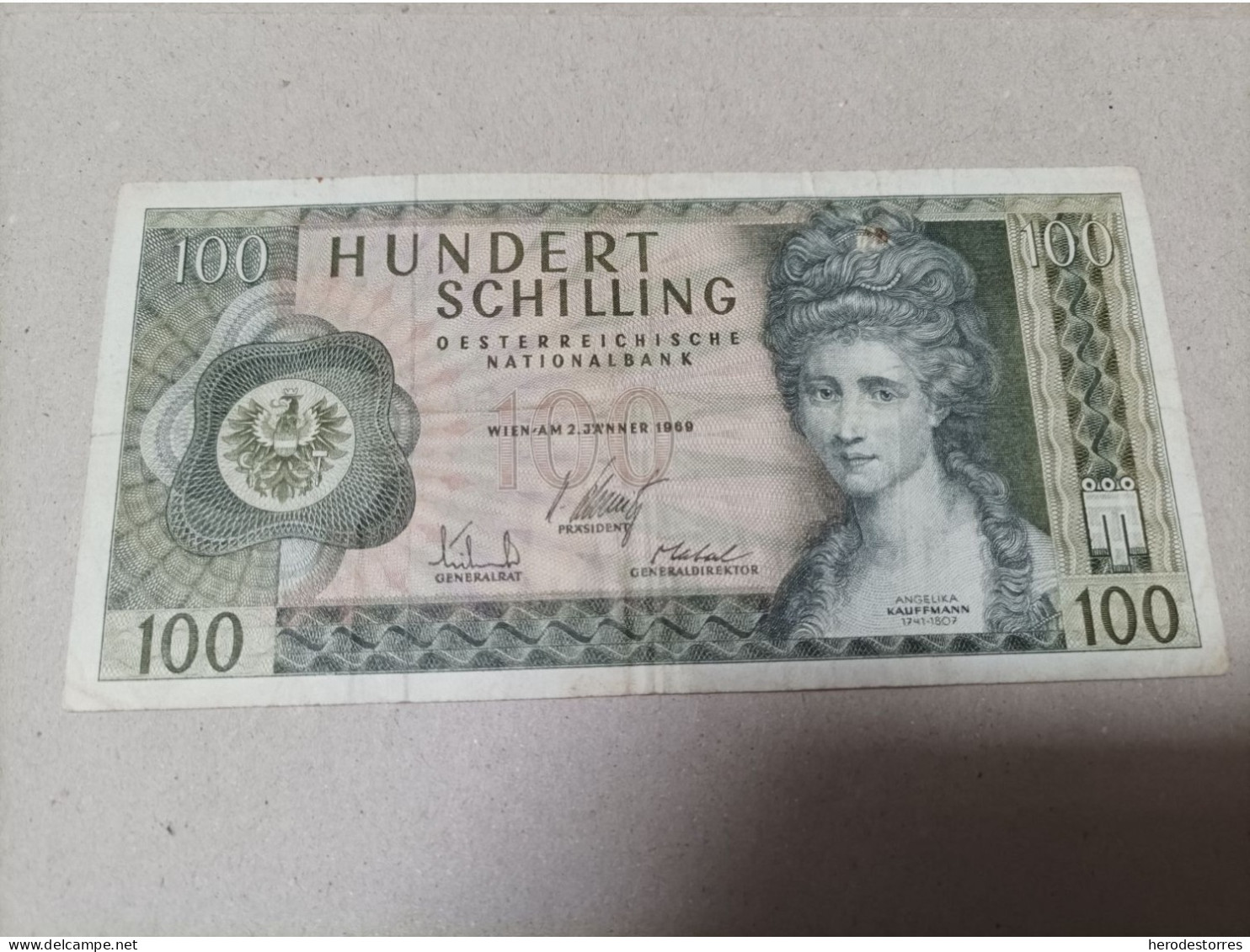 Billete Austria 100 Shiling, Año 1969 - Austria