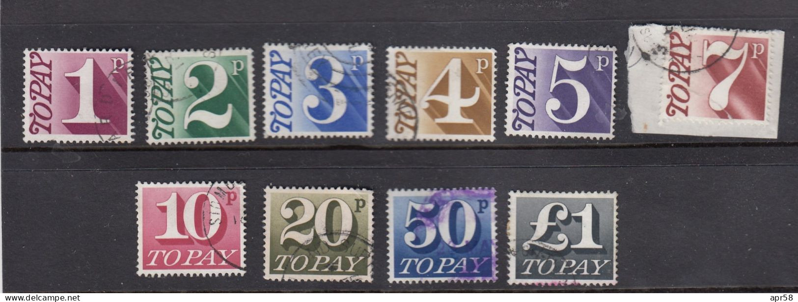 1970-77 D78-d79-d80-81-82-83-84-86-87-88 - Strafportzegels