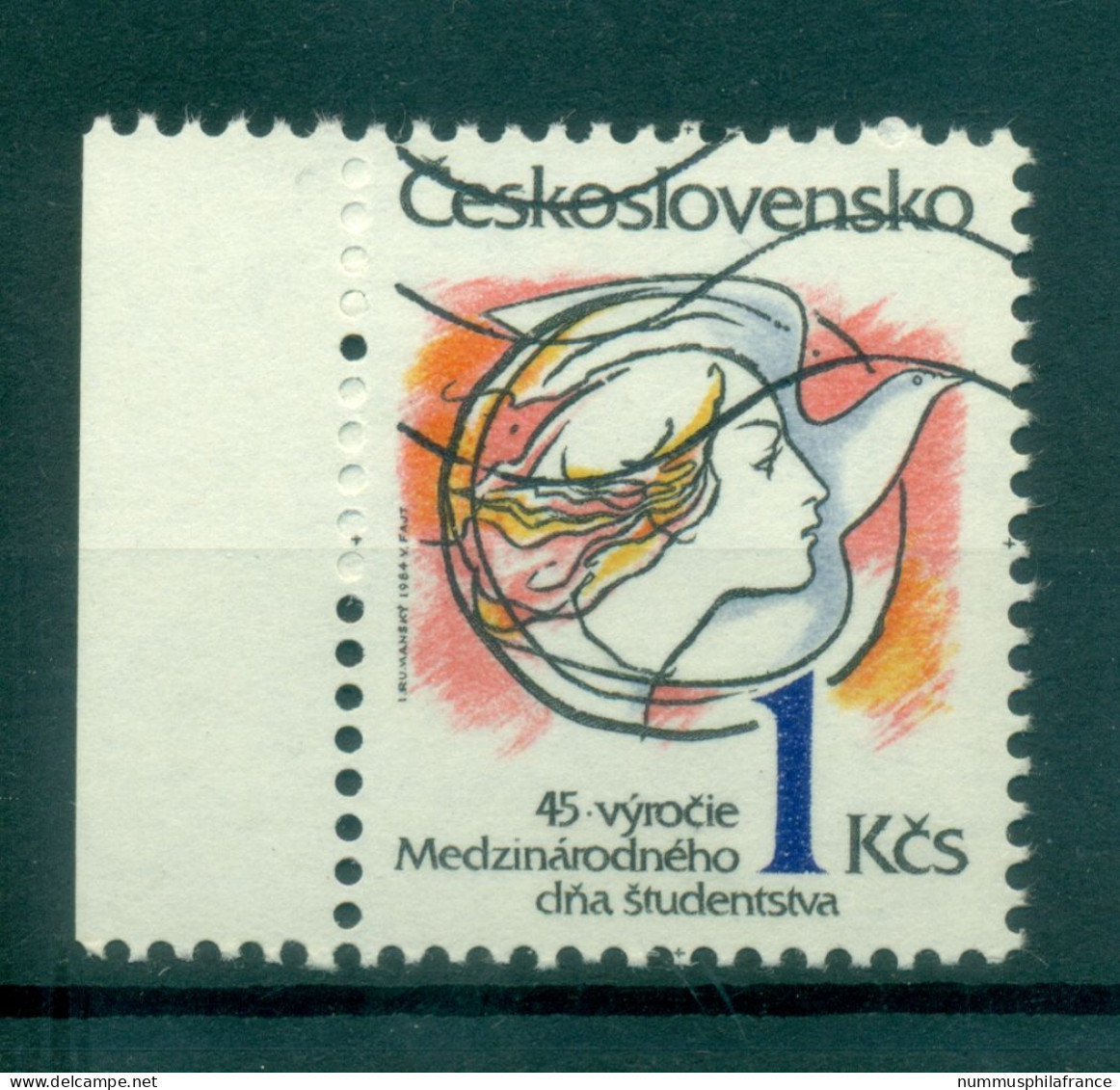 Tchécoslovaquie 1984 - Y & T N. 2607 - Mouvement Des étudiants (Michel N. 2795) - Used Stamps