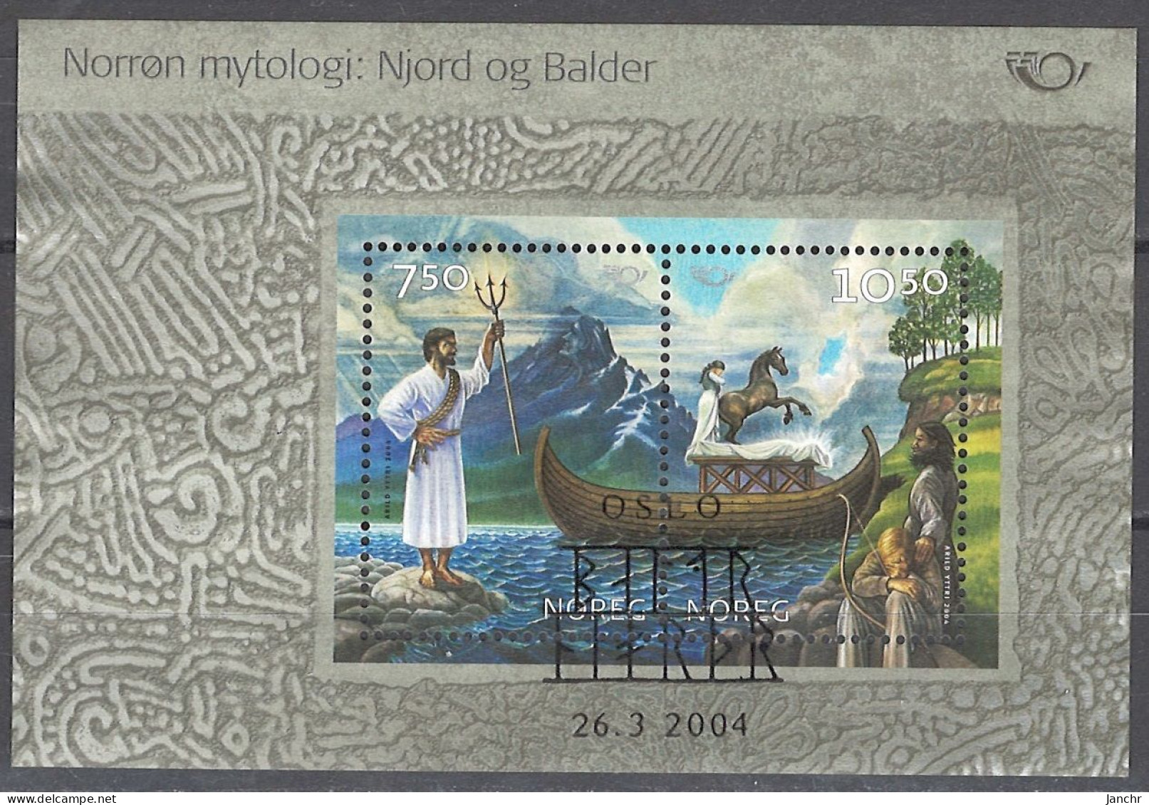 Norwegen Norway 2004. Mi. Block 25, Used O - Blocks & Sheetlets