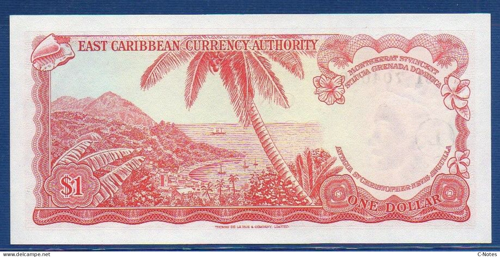 EAST CARIBBEAN STATES - St. Lucia - P.13l – 1 Dollar ND (1965) UNC, S/n C1 704048 - Caribes Orientales