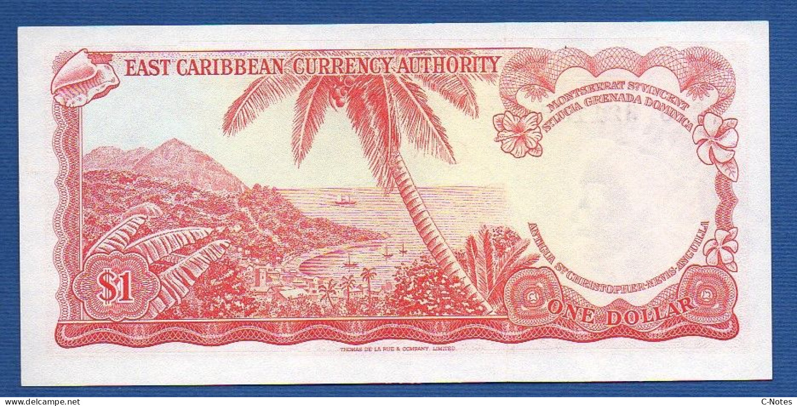 EAST CARIBBEAN STATES - St. Lucia - P.13l – 1 Dollar ND (1965) UNC, S/n C10 321183 - Ostkaribik