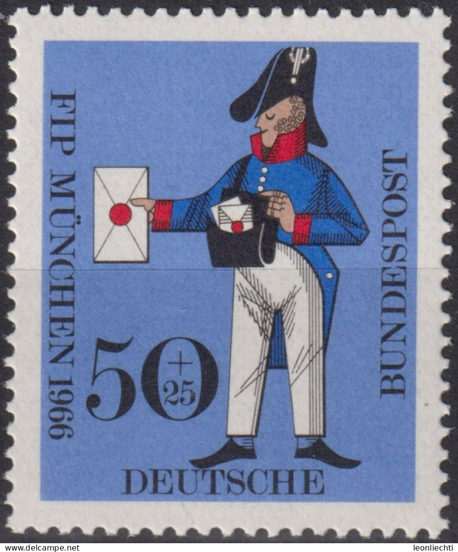 1966 Deutschland > BRD, ** Mi:DE 517, Sn:DE B417, Yt:DE 374, Preussische Postbote, FIP, München - Posta