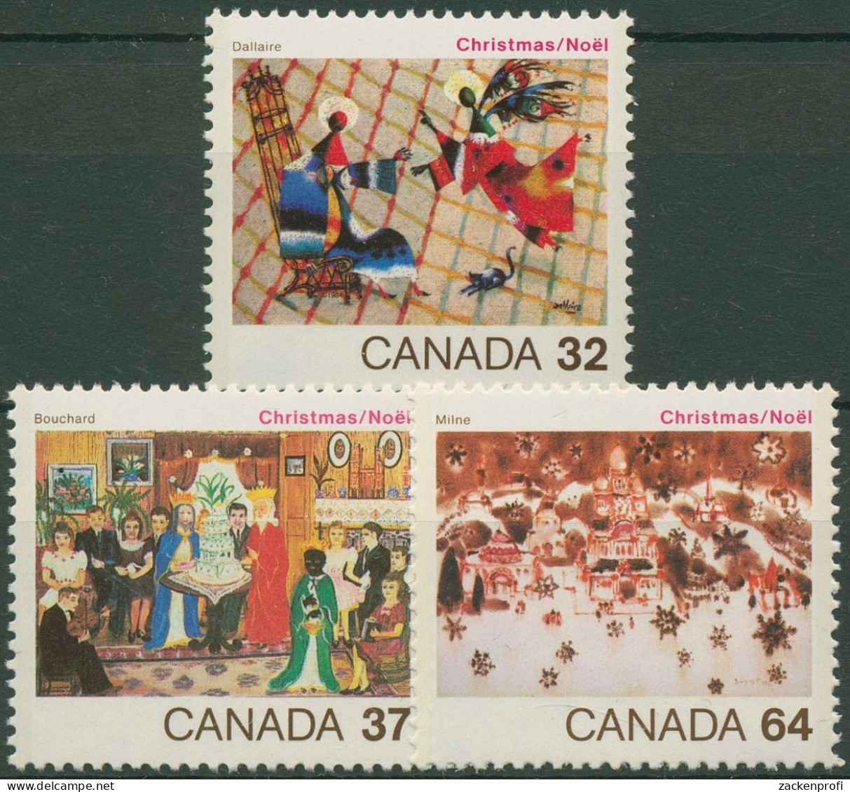 Kanada 1984 Weihnachten Gemälde 939/41 Postfrisch - Unused Stamps