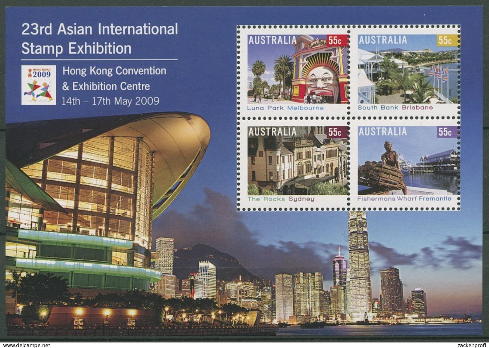 Australien 2009 HONGKONG Tourismus Block 83 Postfrisch (C24351) - Blocks & Sheetlets