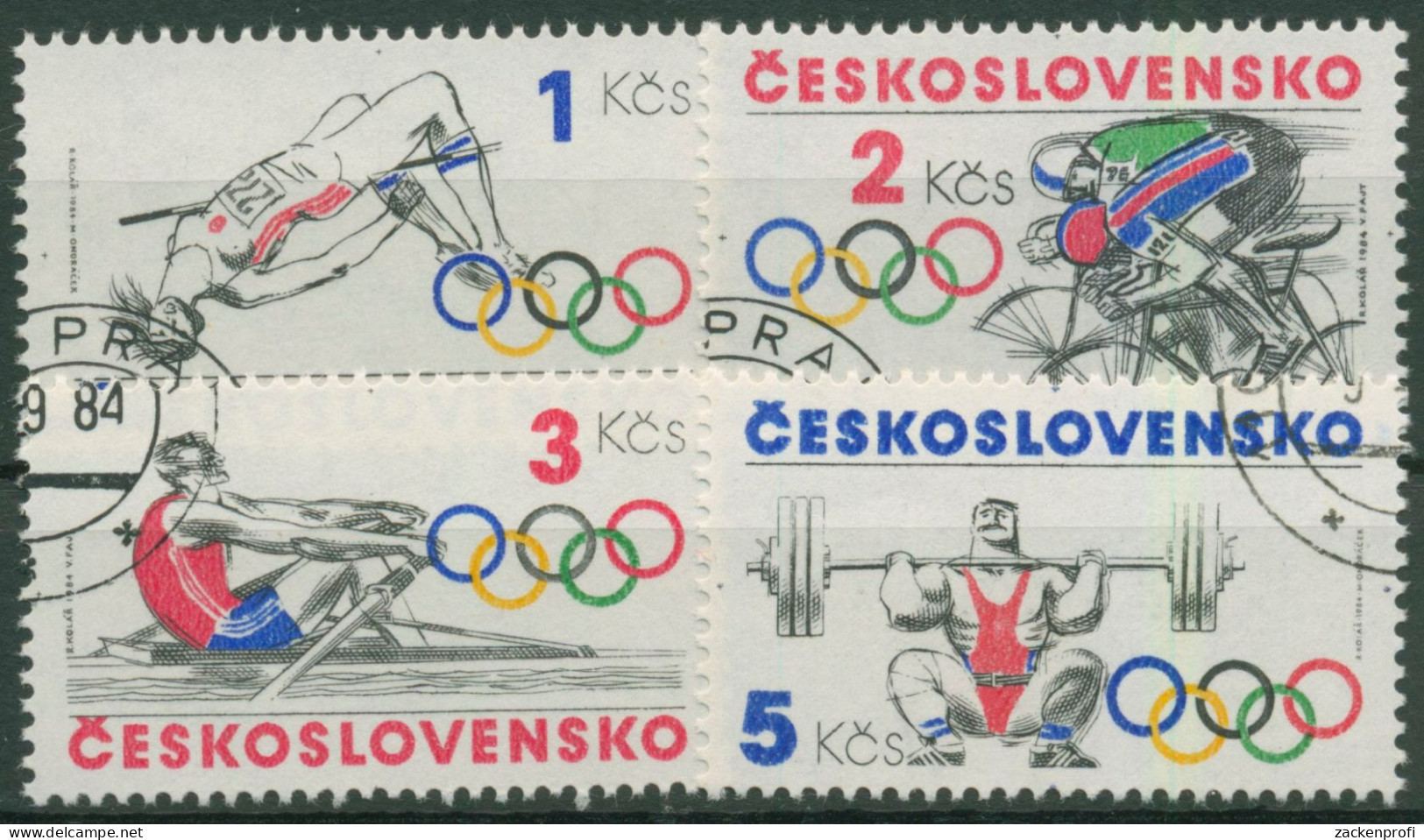 Tschechoslowakei 1984 Olympische Spiele 2782/85 Gestempelt - Used Stamps